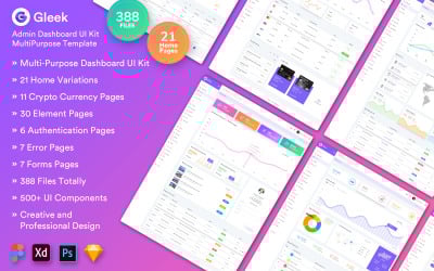Gleek Admin Dashboard Web UI Kit Multifunctioneel