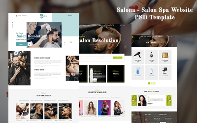 Modello PSD del sito Web di Salon Spa