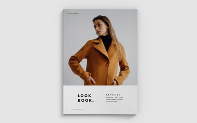 Modelos de revistas de lookbook de moda mínima