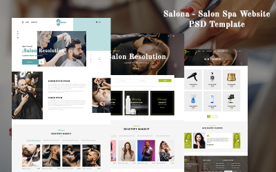 Salon Spa Web Sitesi PSD Şablonu