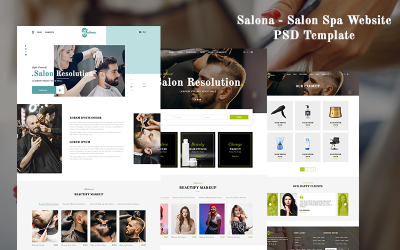 Salon Spa webbplats PSD-mall