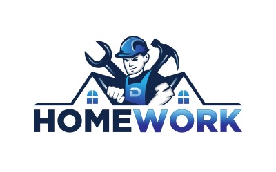 Home Haus Reparatur Bauen Handwerker Logo Design