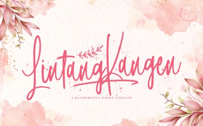 Lintang Kangen - Handskrivet typsnitt