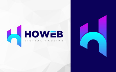 Marca digital - Design de logotipo da letra H