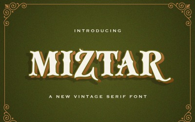 Miztar - Viktorianskt dekorativt teckensnitt