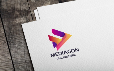 More Media Play Logo template