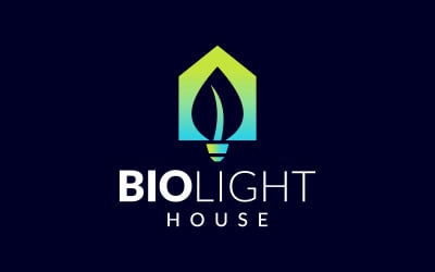 Дизайн логотипа био световой дом