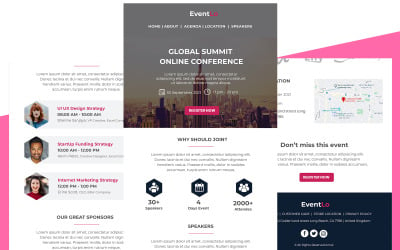 EventLo - Multipurpose Event &amp;amp; Conference Email Template Responsive Newsletter template
