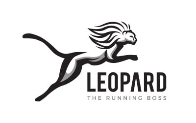 Wild Leopard - The Running Boss Logo Design