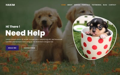 Al-Hakim Pet Animal Landing Page Template