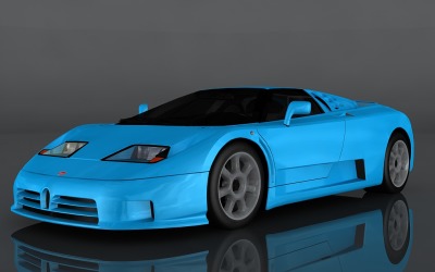 3D-model van Bugatti EB110 uit 1992