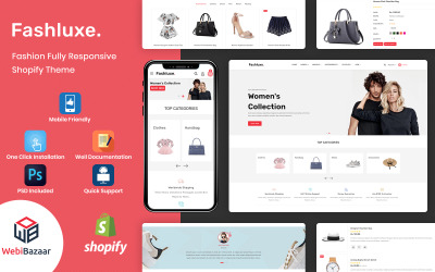 Fashluxe - шаблон сучасної моди Shopify