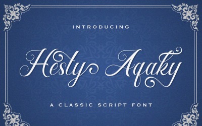 Hesty Aqaky - Modern teckensnitt