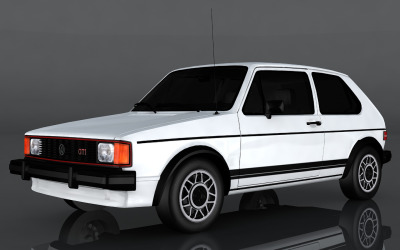 Modello 3D Volkswagen Rabbit GTI
