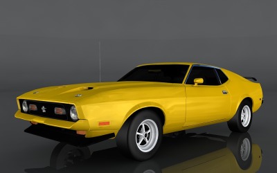 Modelo 3D do Ford Mustang 1971