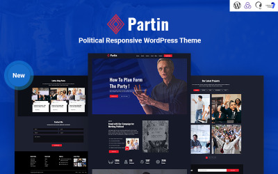 Partin - Politická kampaň a WordPress téma reagující na strany