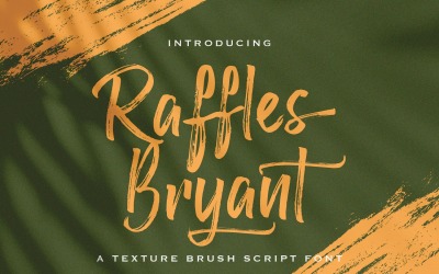 Raffles Bryant - Textured Brush Font