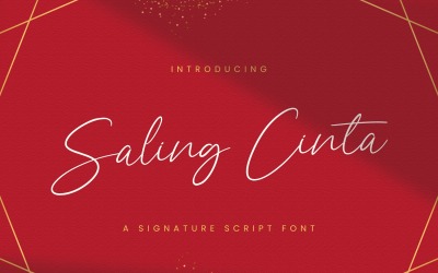 Saling Cinta - рукописный шрифт