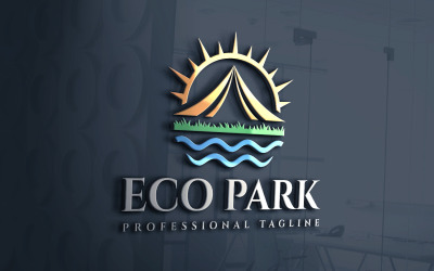 Design do logotipo do The Tent Eco Park ao ar livre