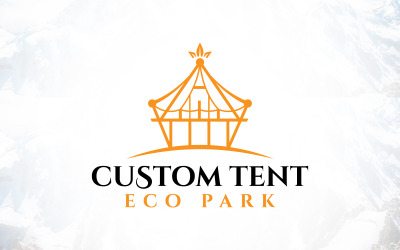 Дизайн логотипа палатки на открытом воздухе Eco Park