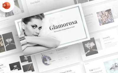 Glamorosa - elektronický obchod s klenoty PowerPoint šablony