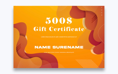 Gratis stijlvolle cadeaubon sjabloon