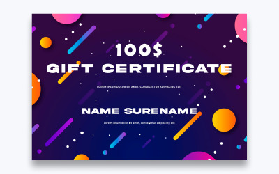 Modèle de certificat-cadeau moderne gratuit