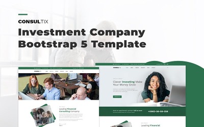 Consultix - Befektetési társaság Bootstrap 5 webhelysablon