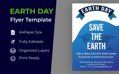 Earth &amp;amp; Environment Day Flyer Design Corporate identity template