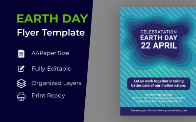 Earth Day Poster Design Corporate identity template