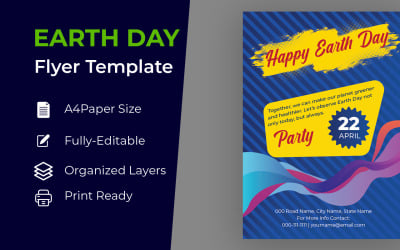 International Earth Day Poster Design Corporate identity template