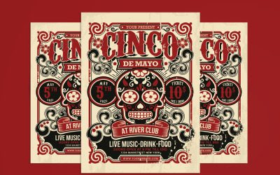 Plantilla de identidad corporativa Flyer Cinco de Mayo