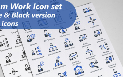 Takım Çalışması Iconset şablonu