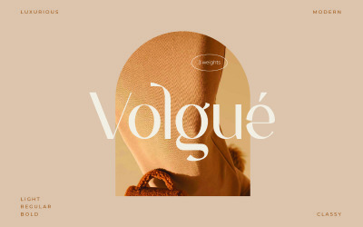 Volgue - Caratteri tipografici moderni chic