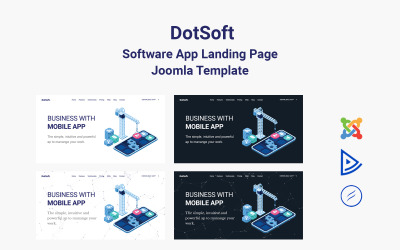 DotSoft - Joomla šablona vstupní stránky softwarové aplikace