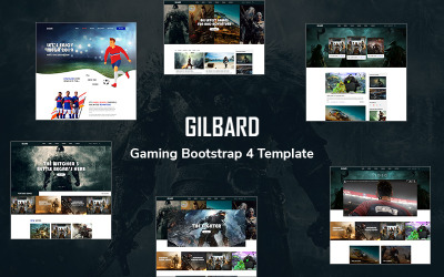 Gilbard - шаблон веб-сайта Gaming Bootstrap 4