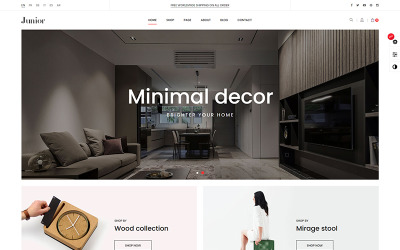 Junior - Móveis Home Decor Prestashop 1.7.8.x Tema