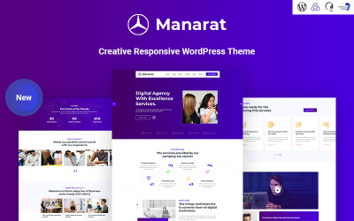 Manarat - kreativní responzivní WordPress motiv