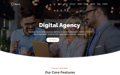 Servo - Landing Page Template für digitale Agenturen
