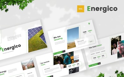 Energico - Modèle Google Slides sur les énergies renouvelables