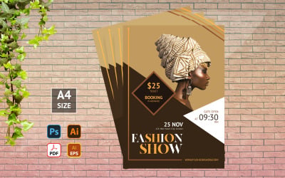 Folleto de desfile de moda mínimo - Identidad corporativa