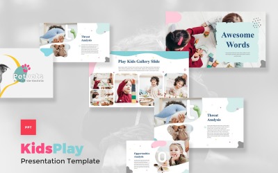 Kids Play - Kids &amp;amp; Baby PowerPoint šablony