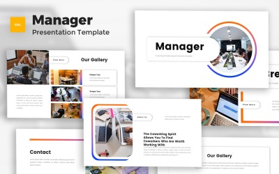 Manager - Co-working &amp;amp; Creative Space Google Slides Template