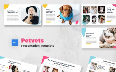 Petvets - Kisállat-gondozás és kisállat-üzlet kulcstartó sablon