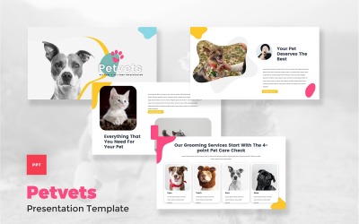 Petvets - Plantilla de PowerPoint - cuidado de mascotas y tienda de mascotas