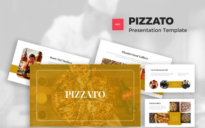 Pizzato - Szablon programu PowerPoint z pizzą i fast foodami