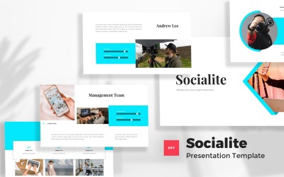Socialite - Influencer &amp;amp; Content Creator Powerpoint Template