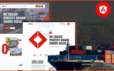 Delco Logistics & Cargo Angular JS Website Template