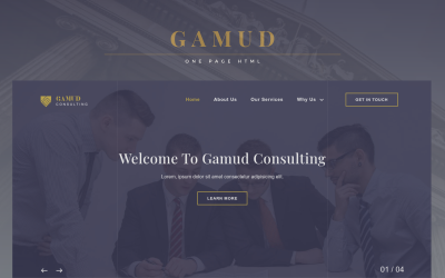 Gamud - многоцелевой шаблон целевой страницы для бизнеса и консалтинга