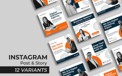Gherny - Instagram рассказы и шаблон поста для деловых социальных сетей